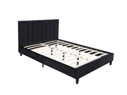 Cambridge - cama de veludo preto 160x200