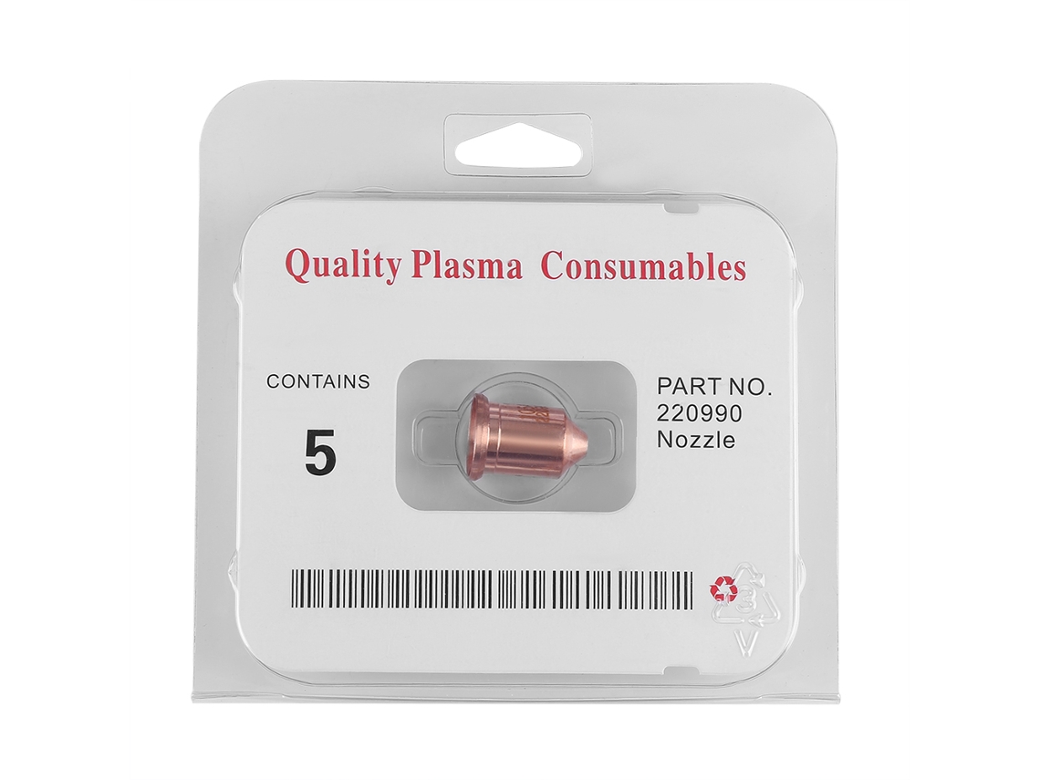 5 Peças De Bicos De Cortador De Plasma, Pontas De Tocha, Consumíveis 220990 Para Máquina De Corte Max65