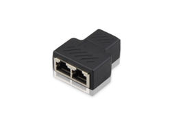 Cabo De Rede Blindado Cat5e Rj45 Com Três Conectores, Extensão Um Ou Dois Conectores.-aquaforge