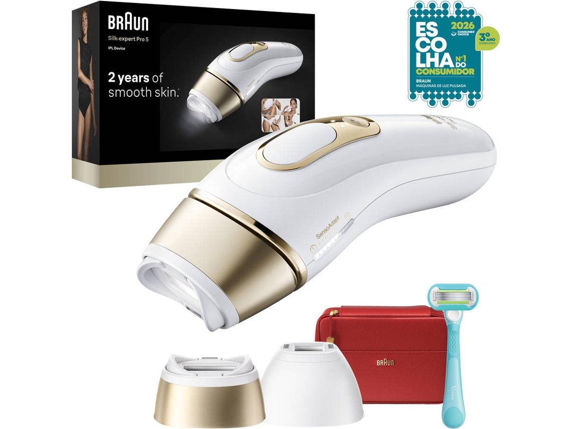 Depiladora Luz Pulsada BRAUN Silk-Expert Pro PL5221 (IPL - Multi-zonas - Corrente)