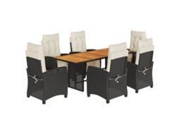Garden Dining Set, Garden Dining Sets Vidaxl Preto Rattan / Vime (n/a)