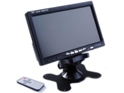 Monitor De Espelho Retrovisor Para Carro Com Entradas De Vídeo, Suporte E Controle Remoto.