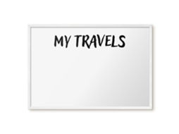 Magnetic Glass Board My Travels For The Hall Espelharte (60x40 Cm)