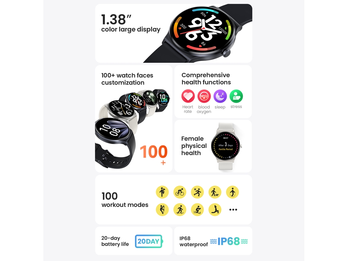 Haylou Solar Lite Tela Hd De 1,38 Polegadas Smartwatch Com Chamada Bt Rastreador De Atividade Física Monitor De Sono