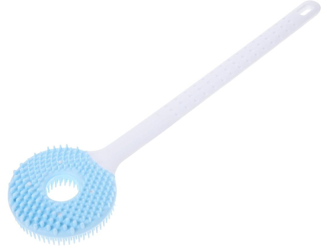 Lurelia Acessório De Duche Com Escova De Silicone Para Banho, Cabo Longo, Cerdas Macias E Massagem Suave, Uso Diário Essencial