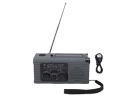 Rádio de Emergência com Carregamento Solar, Manivela, Iluminação e Prevenção de Desastres. EOOCOO