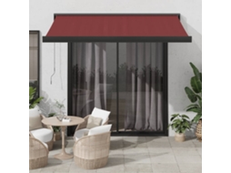 Vidaxl Toldo Retrátil Manual 350x250 Cm Bordô