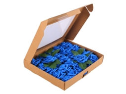 Laxiscreed Caixa De Presente Com Rosas Eternas Azuis Para Decoração E Arranjos Florais