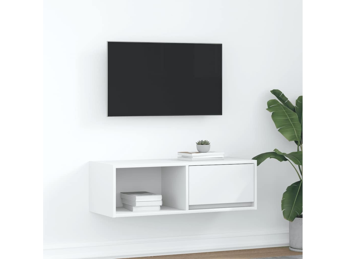Vidaxl Móvel P/ Tv 80x31x25,5 Cm Derivados De Madeira Branco