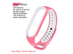 Cinto de Relógio de Silicone EOOCOO (bicolor Esportivo, Compatível com Xiaomi Mi Band 5)