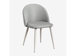 Sklum Pack De 2 Cadeiras De Jantar Kana Deluxe Poliéster    Toupeira Claro                   Linho Cinza Concreto