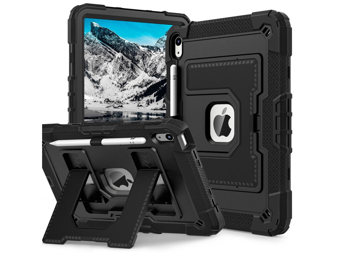 Capa Para Ipad Air 11 M2 2024/air M3 2025, Protetora À Prova De Quedas Tuotuo (preta)