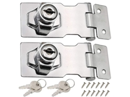2 Pinos de Segurança de Aço Inoxidável, 80mm, com Cadeado | S/MARCA