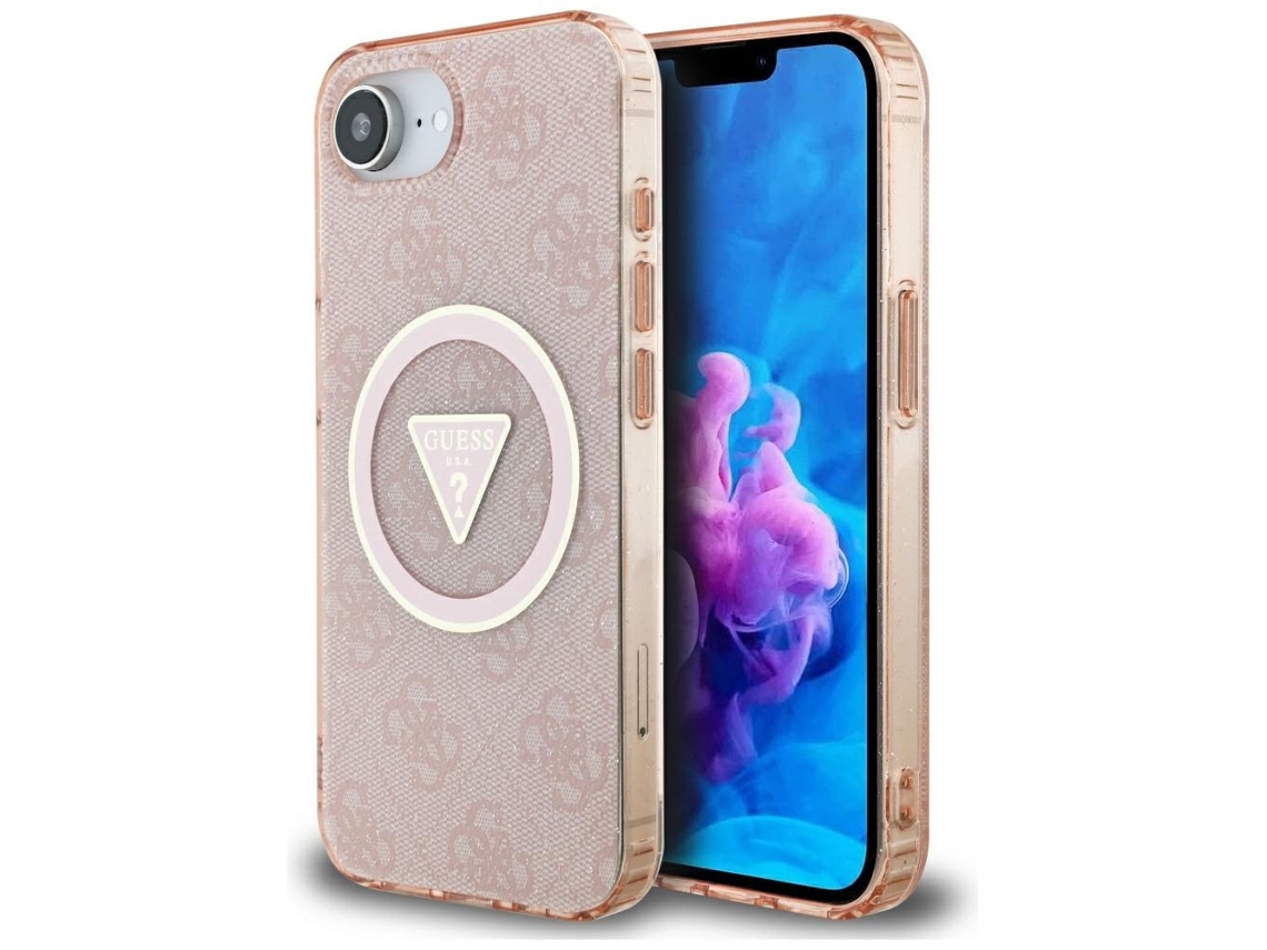 Guess Case 4g Círculo Triângulo Para Magsafe Para Iphone 16e Proteção E
