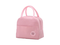 (rosa) Lancheira Infantil De Cor Sólida, Grande Capacidade, Térmica E Portátil.