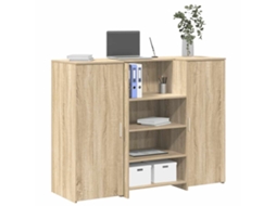 Vidaxl Balcão Recepção 135x50x103,5 Cm Madeira Carvalho Sonoma