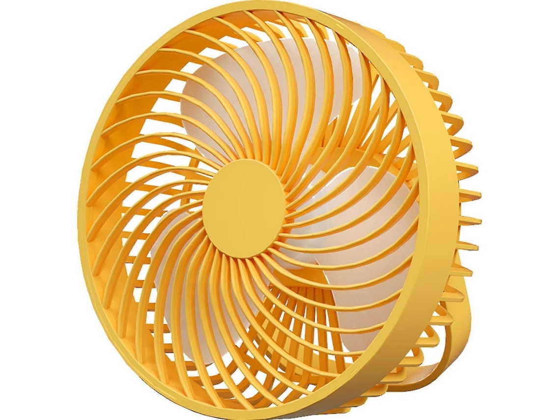 Ventilador de camping de 6,5 polegadas, led, usb, 1200mah, amarelo BRILVIBERA