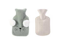 Peça Aquecedor De Mão De Gato De Pelúcia Com Bolsa De Água Quente Removível AQUAFORGE