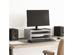 Vidaxl Suporte Para Monitor 42x24x16 Cm Deriv. Madeira Cinza Cimento