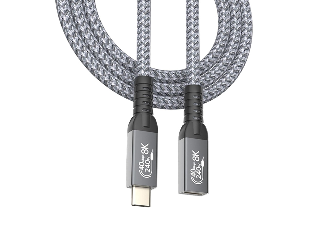 Cabo Extensor Usb-c Macho Para Fêmea De Alta Velocidade (40 Gbps) Com