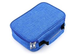2026 estuche de Lápices Con Cremallera de Alta Capacidad Funda Multifuncional para Papelería (azul)