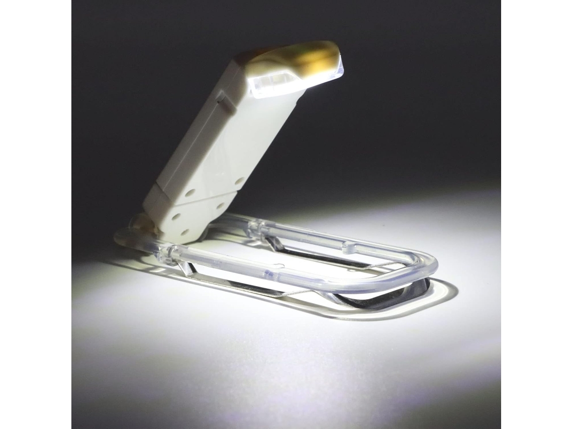 Luminária De Leitura Com Clipe, Dobrável E Portátil Com Carregamento Usb, Bateria De Polímero Lítio 200mah, Luz Led