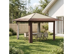 Vidaxl Gazebo Sem Lado Creme E Marrom
