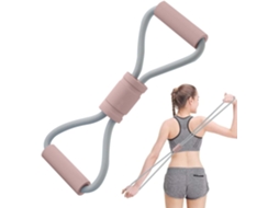 Faixa Elástica De Resistência Em Formato 8com Alças | Equipamento Exercício Portátil Antiderrapante Para