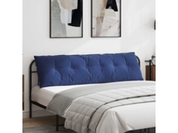 Vidaxl Travesseiro Para Costas Azul Polícia 180 X 50 Cm