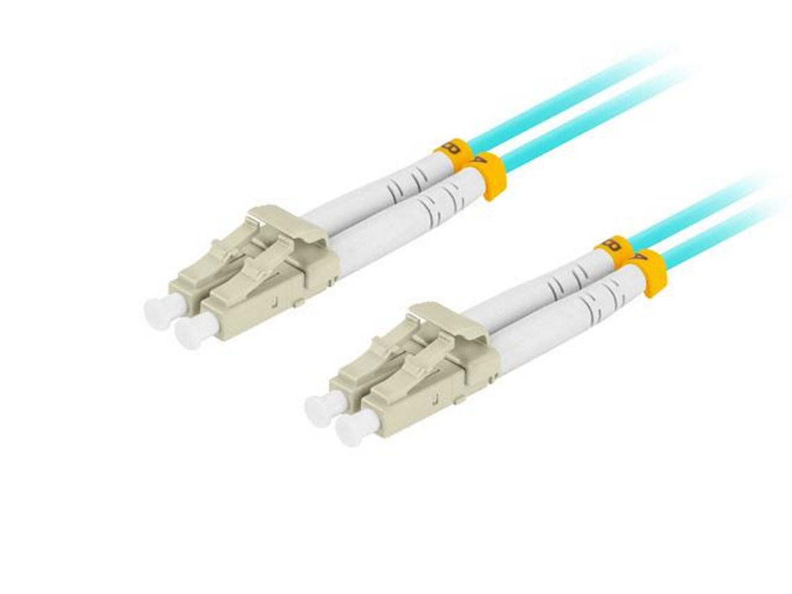 Cabo De Fibra Lanberg Patchcord Para Módulos Sfp Lc Lc Om3 50 125 Duplex 10m