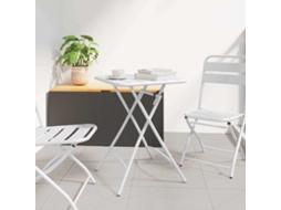 Vidaxl Mesa De Esplanada Branco 55 X 55 X 72,5 Cm