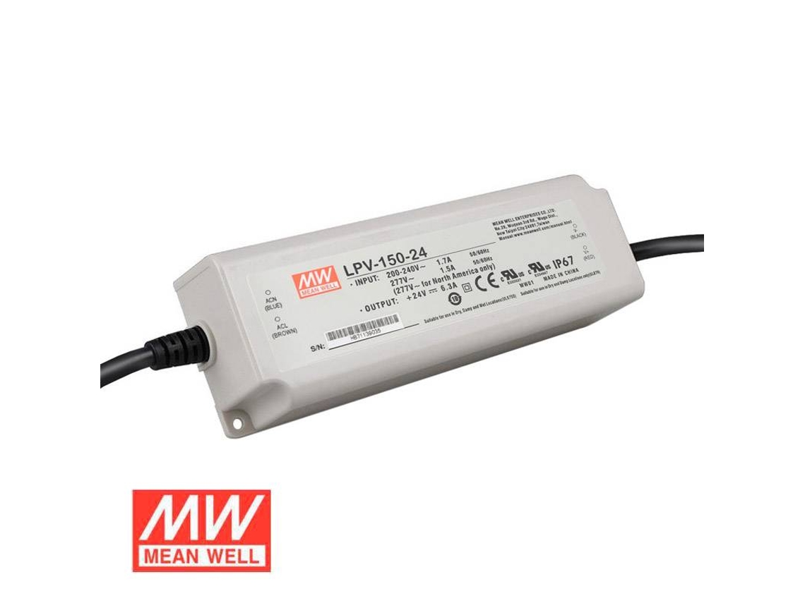 Fonte de Alimentação LEDBOX Ip67 Dc24V/150W/624A  Lpv-150-24