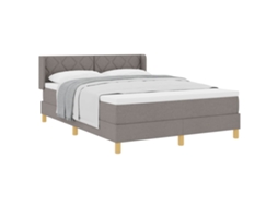 Cama box MAISON EXCLUSIVE 190x90 Cm com Colchão em Poliéster Cinzento claro