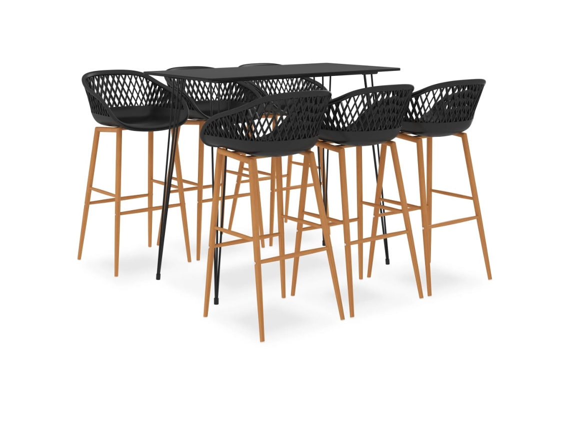 Bar Set, Bar Sets Vidaxl Preto Mdf
