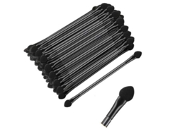 Pincel de Sombras de Olhos Duplo Profissional, 30 Unidades, Descartável, Ferramenta de Maquiagem