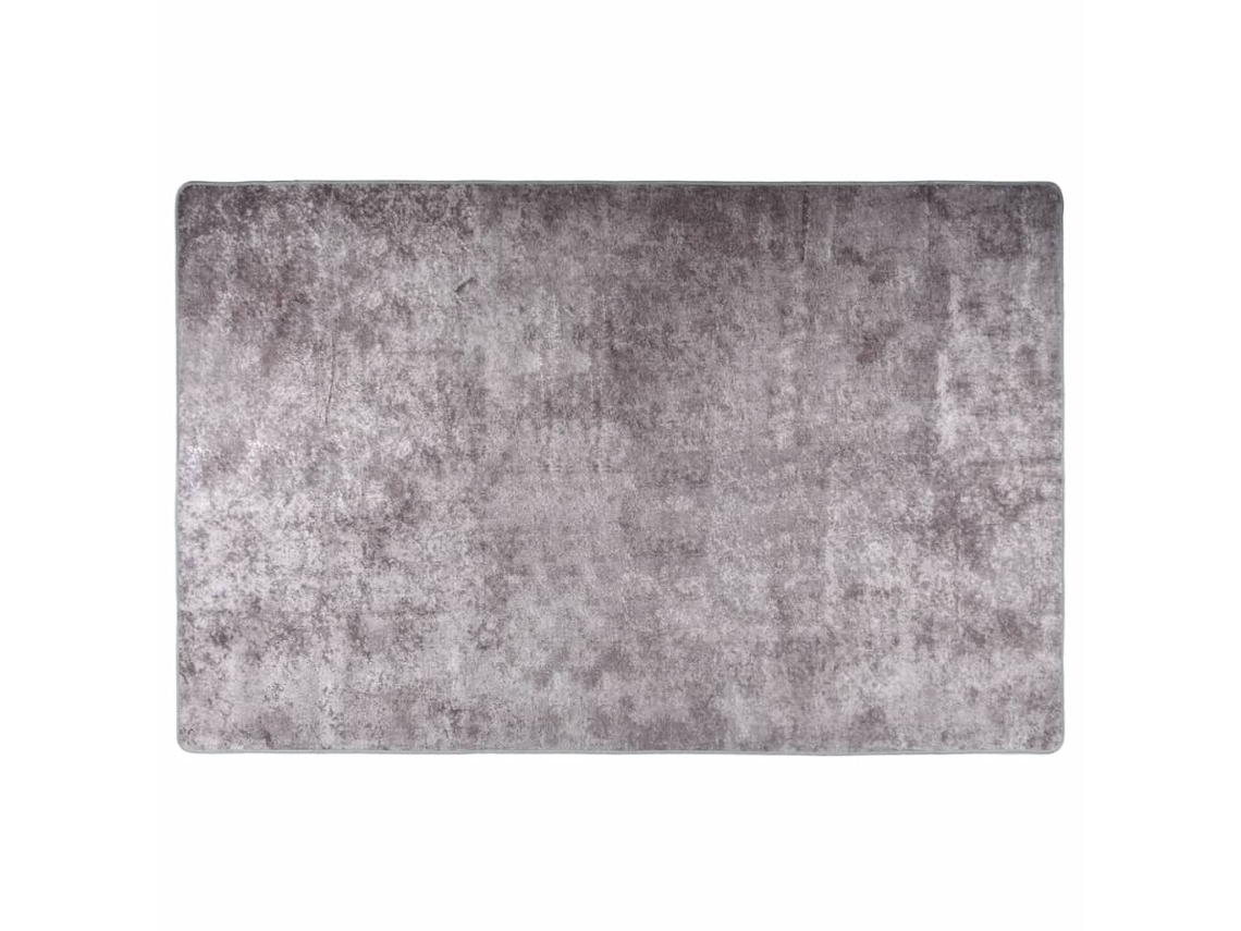 Vidaxl Tapete Lavável 80x150 Cm Cinzento