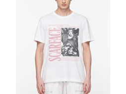 Rockinstone Scarface Movie Bw Photo W/ Synopsis White Adult T-shirt Size:s