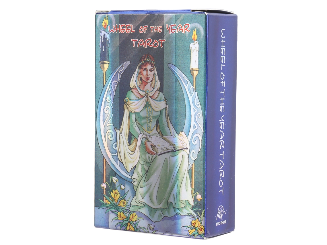 Mali baralho de Tarot Holográfico com 78 Cartas para Divinação e Jogos de Mesa em Inglês