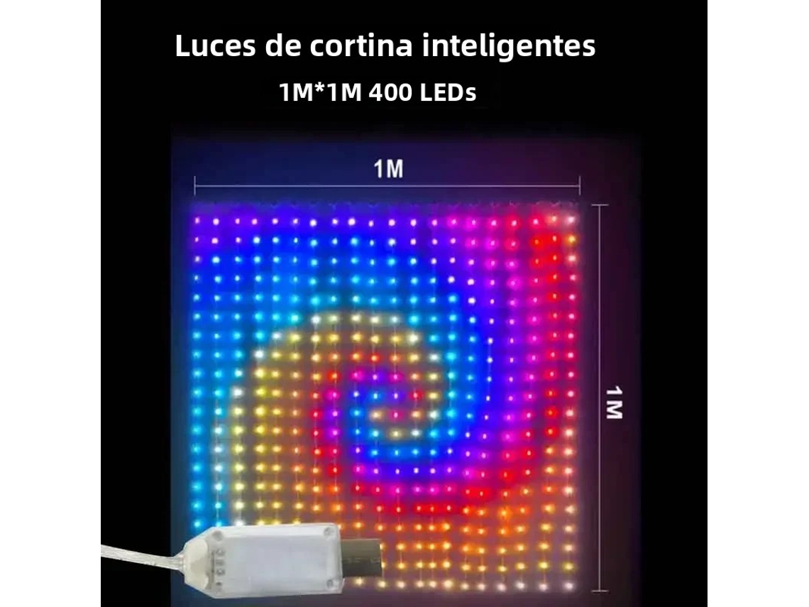Luminária de Renda Inteligente com Controle por Aplicativo Bluetooth. MDUG (usb 1x1m400 Leds)