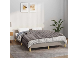 Vidaxl Manta Pesada 11 Kg 150x200 Cm Tecido Cinza