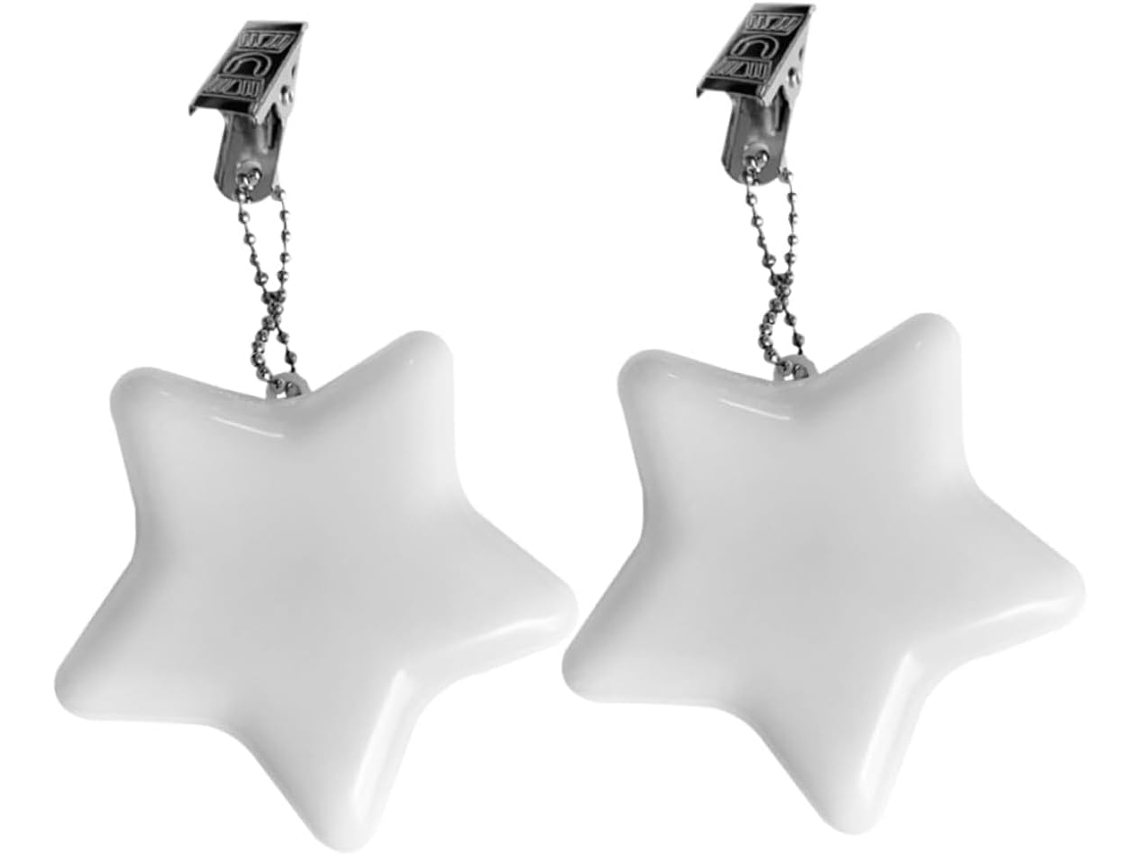 2 Unidades De Mini Luz Led Em Formato Estrela Com Sensor Toque Para