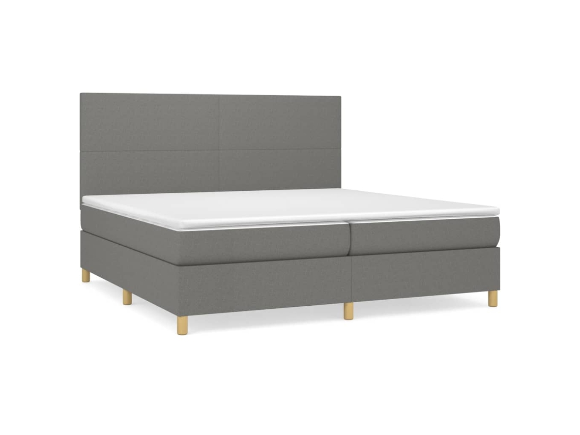 Box Spring Bed, Box Spring Beds Vidaxl Cinzeto Tecido (200 X 200 Cm)