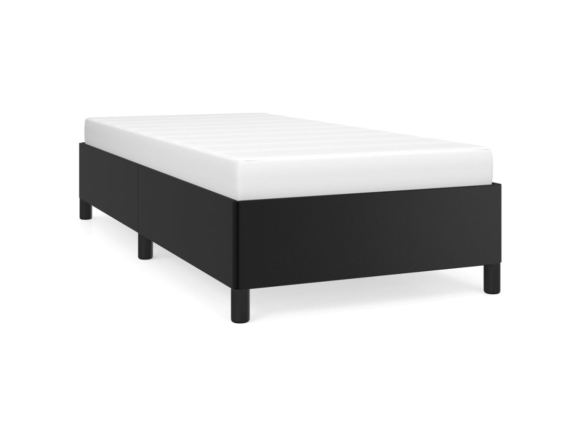 Bed Frame, Bed Frames Vidaxl Preto Couro Artificial (100 X 200 Cm)