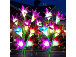 Luzes De Estaca Para Jardim De Flores Artificiais, Luzes De Fadas Movidas A Energia Solar Com Painel Solar Maior De Alta Eficiência, Para Áreas Extern