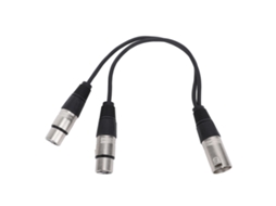 Cabo divisor XLR em Y, microfone, sinal balanceado, 3 pinos EOOCOO