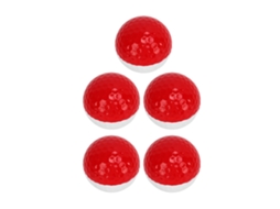 5pcs Bolas De Golfe De Treinamento De Putter Com 2 Cores Camada Dupla Para Casa Hotel Presente Vermelho E Branco