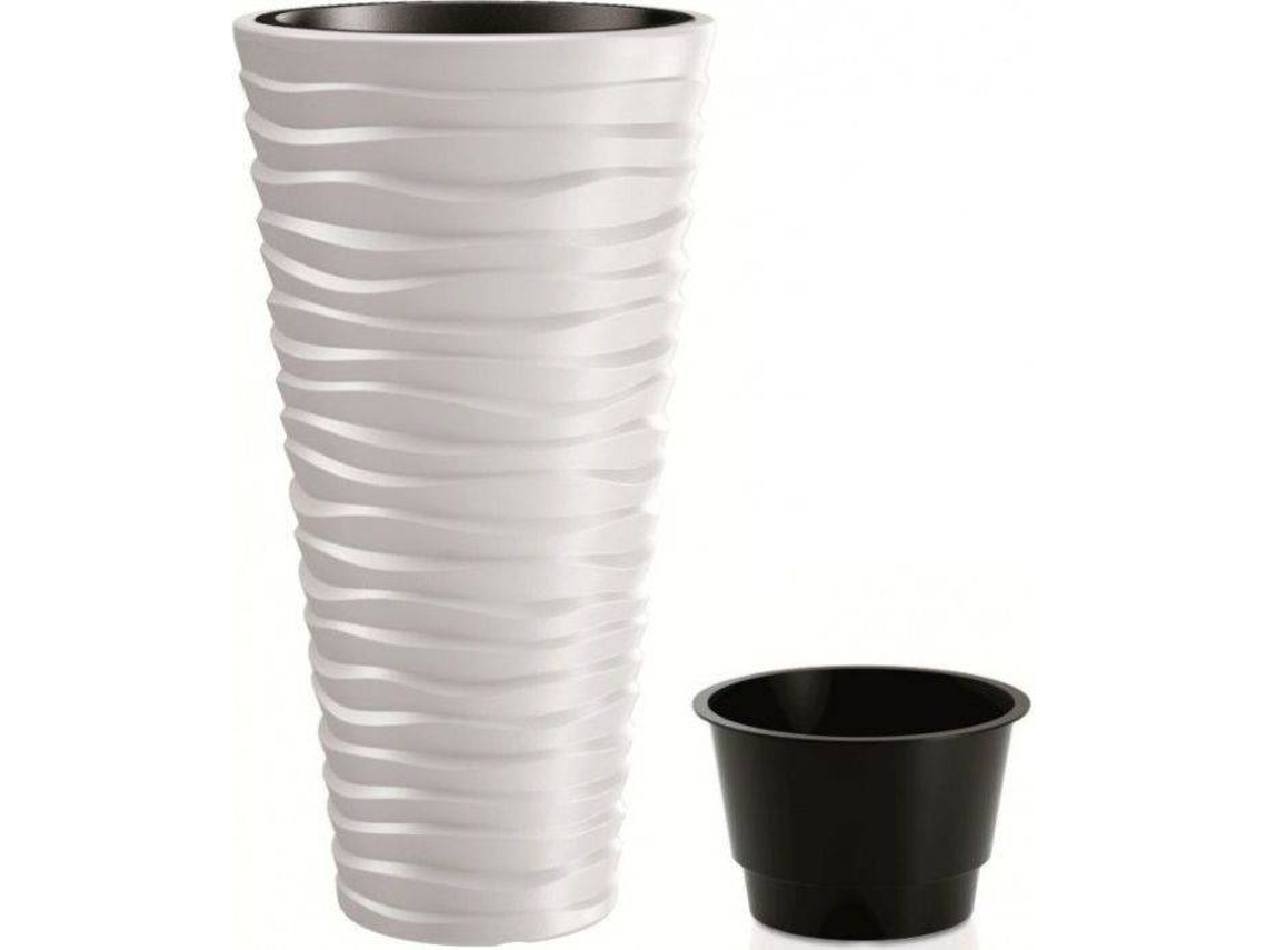 Vaso PROSPERPLAST Sand Slim (Branco - 29.6 x 29.6 x 52 cm)