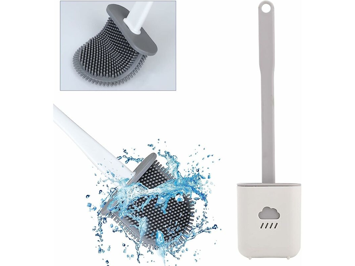 Escova de silicone 3 em 1, com suporte de secagem rápida
