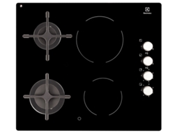 Placa de Gás e Vitrocerâmica ELECTROLUX EGE6172NOK (Elétrica e Gás Natural - 58 cm - Preto)