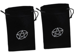 Conjunto De 2 Peças Para Guardar Tarot Com Estampa De Pentagrama Em Tecido